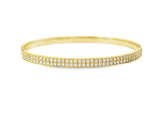 Elegant Gold Diamond Bangle