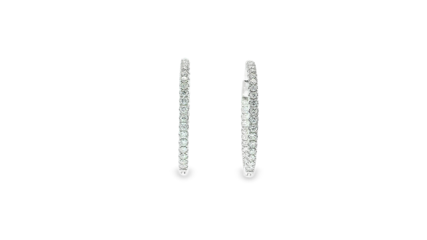 Elegant Diamond Hoop Earrings