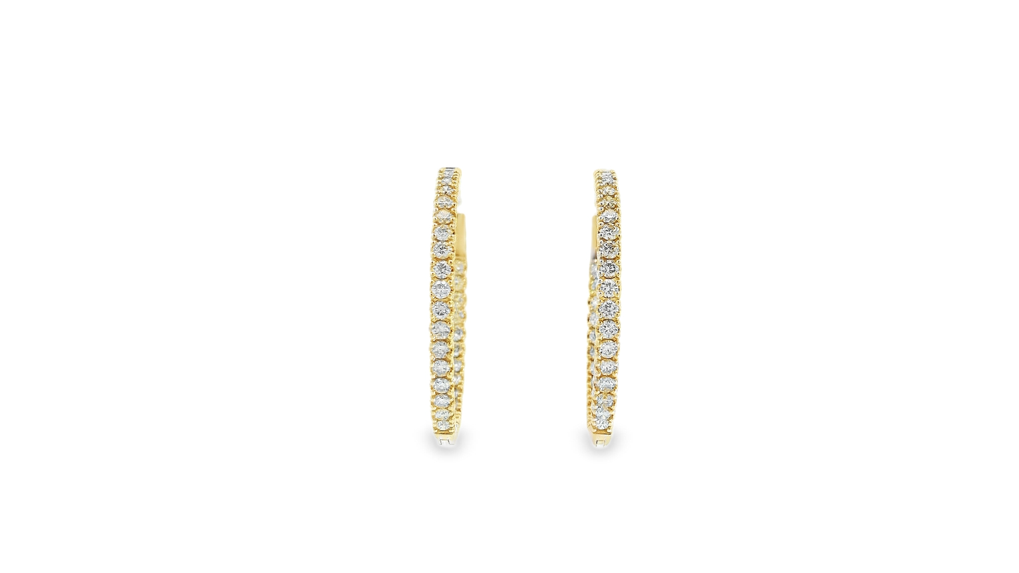 Elegant Diamond Hoop Earrings