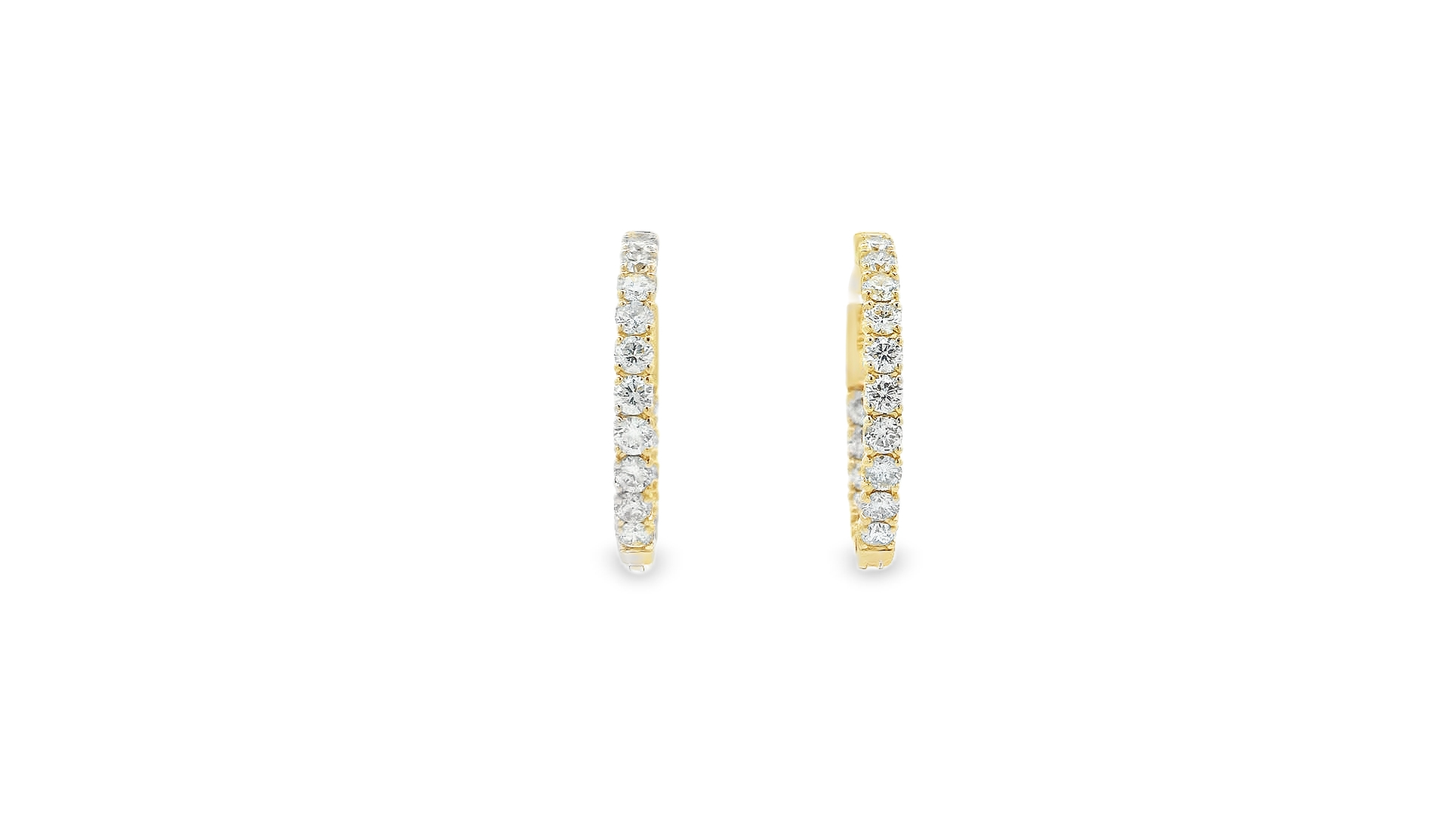Elegant Diamond Hoop Earrings