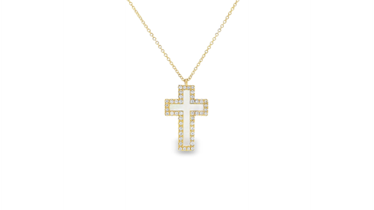 Elegant Gold Cross Pendant Necklace
