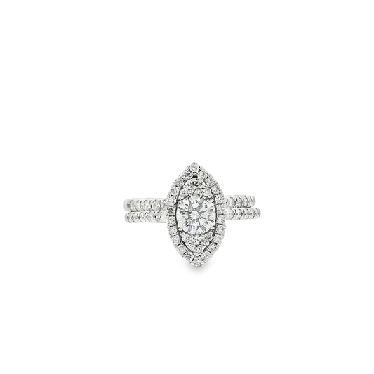 Elegant Marquise Diamond Engagement Ring