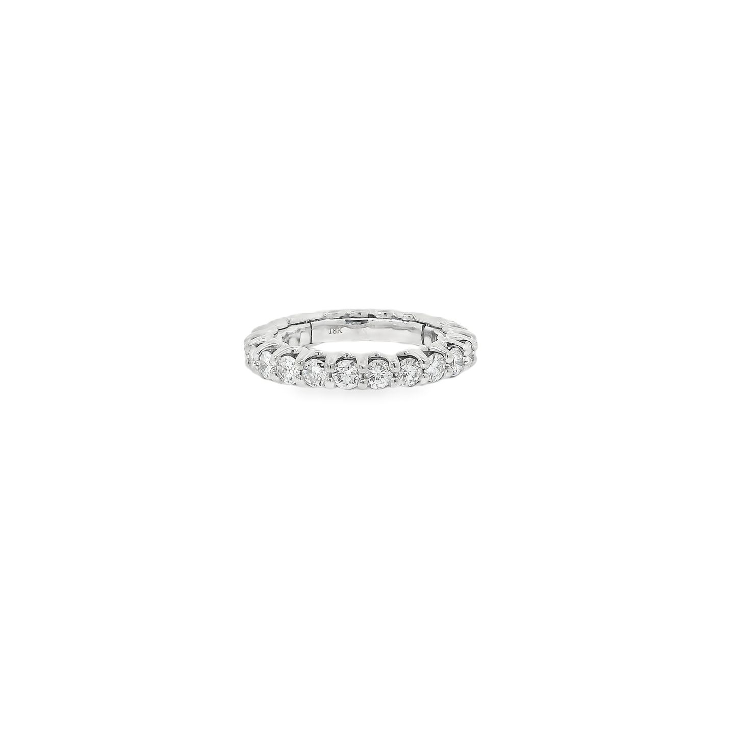 Elegant Diamond Eternity Self-Adjustable Ring