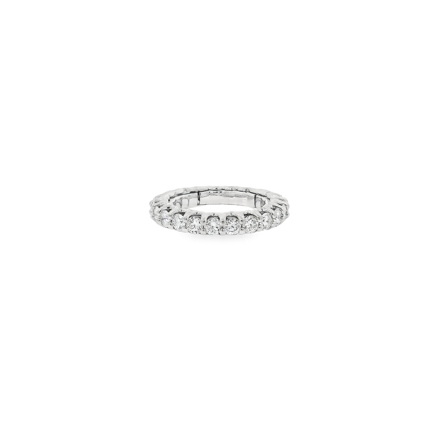 Elegant Diamond Eternity Self-Adjustable Ring