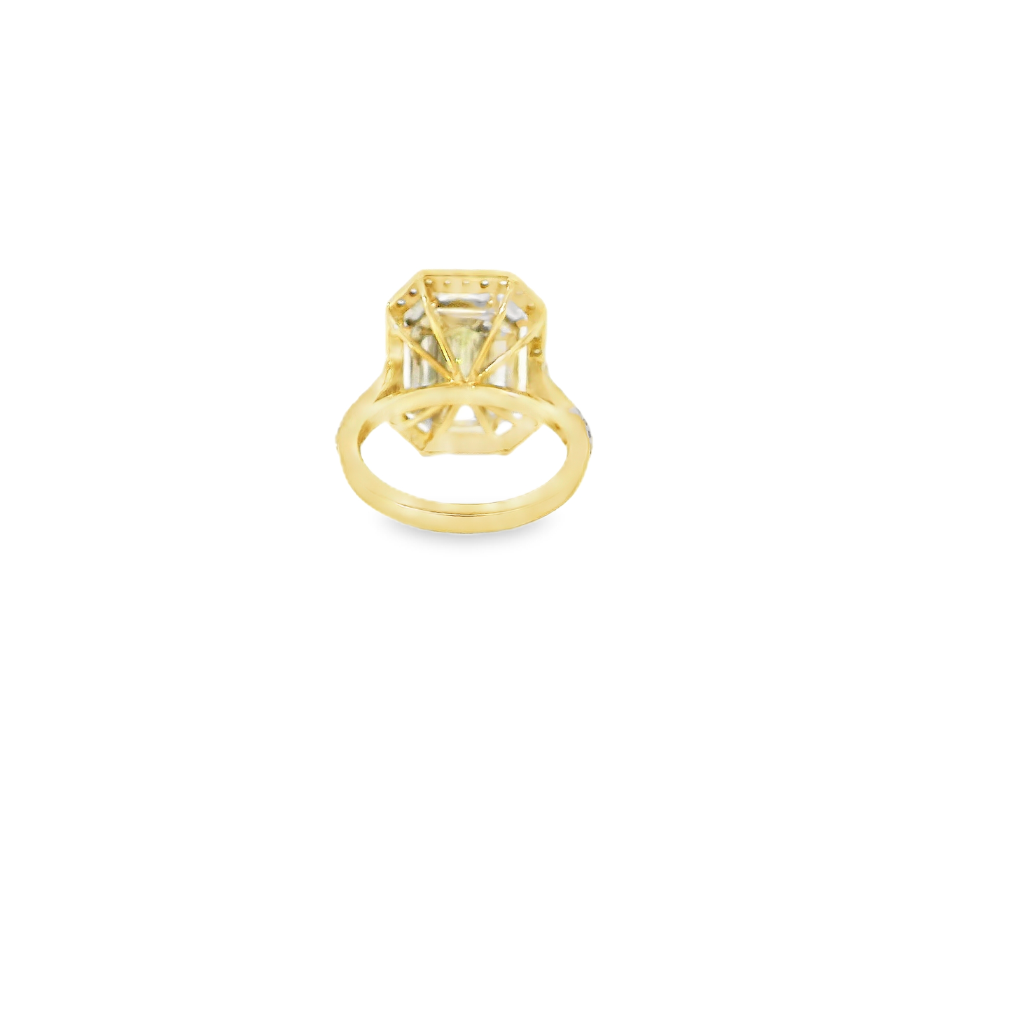 Elegant Emerald Pie Cut Diamond Ring (Special Cut 9pcs)