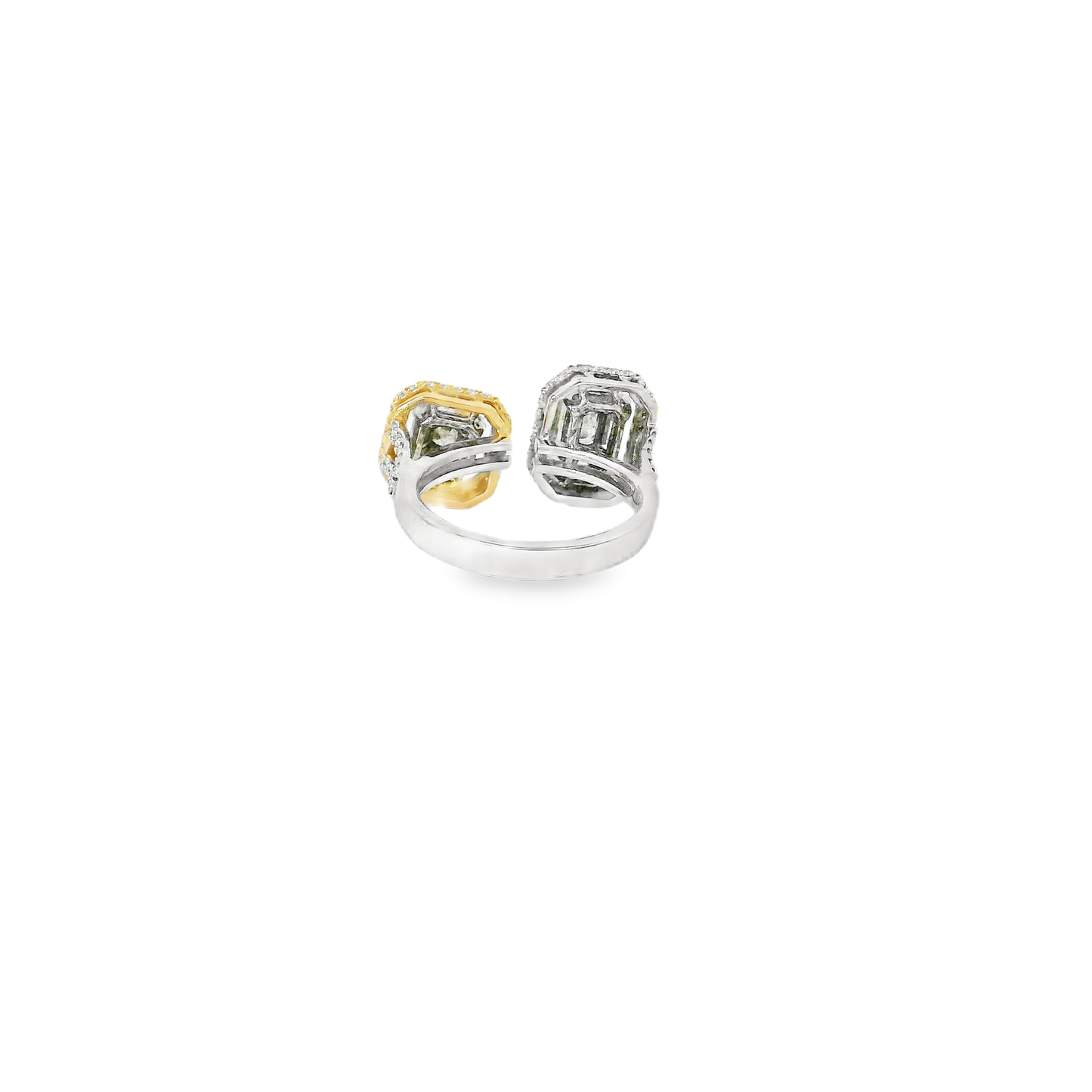 Elegant Emerald Pie Cut Diamond Ring (Special Cut 9pcs)