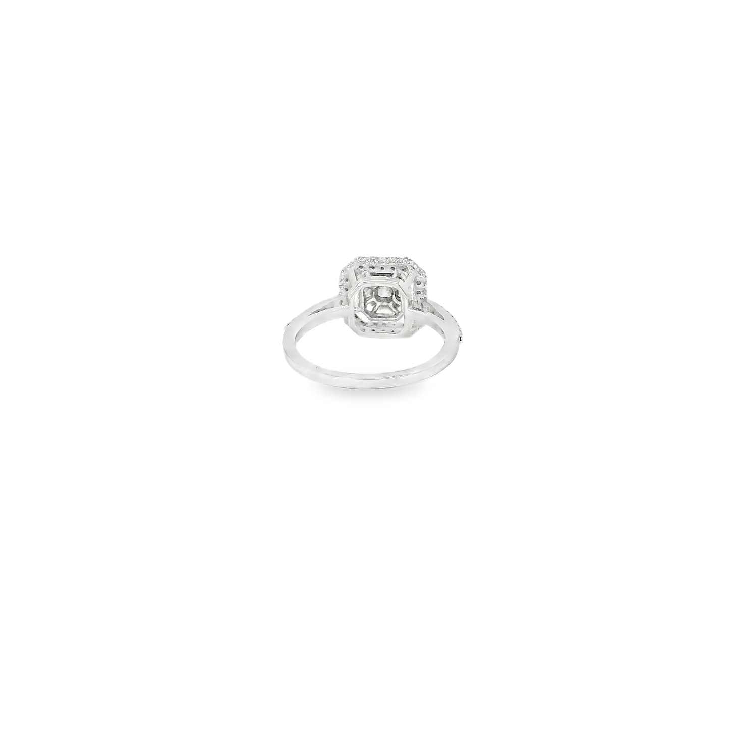 Elegant Emerald Pie Cut Diamond Ring (Special Cut 9pcs)