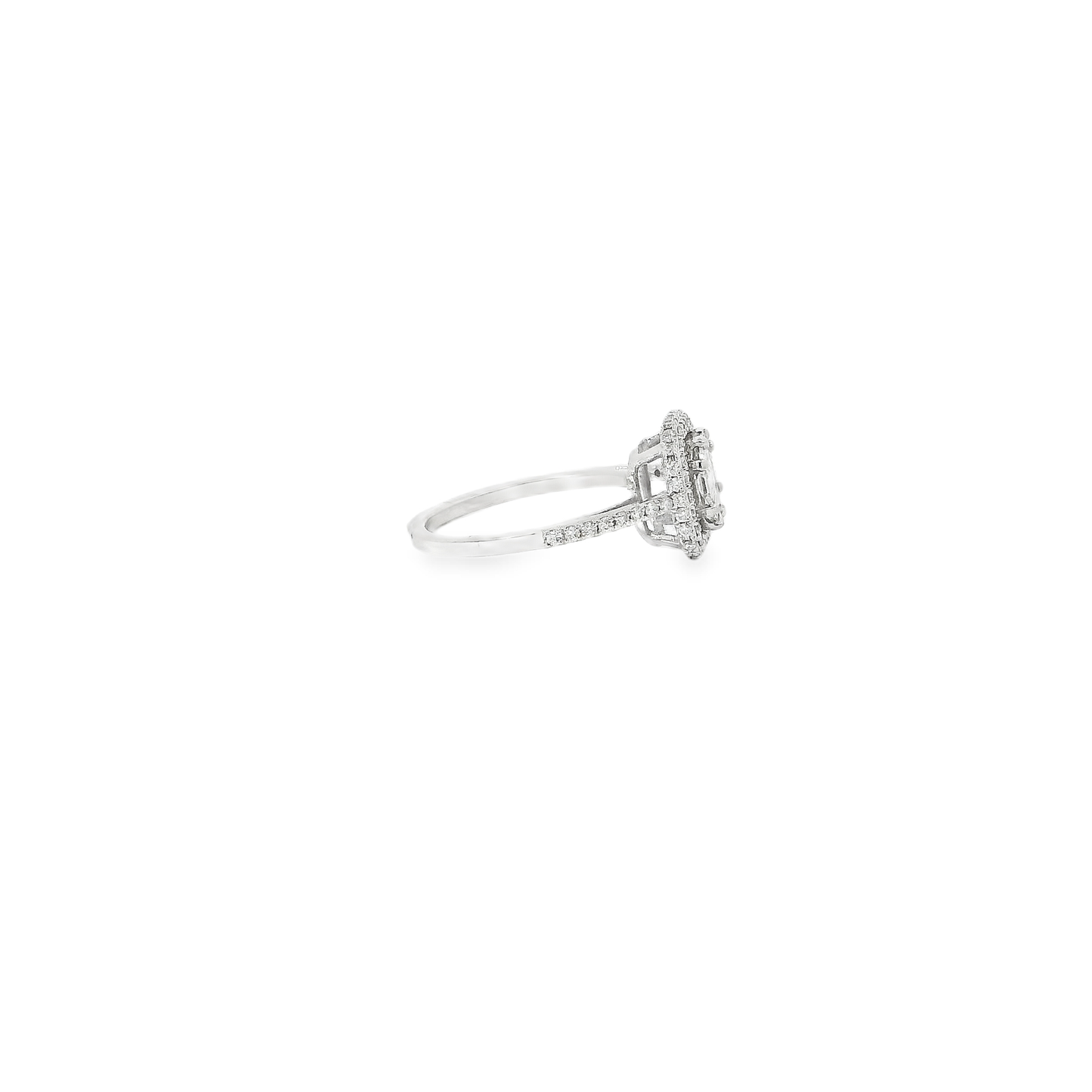 Elegant Emerald Pie Cut Diamond Ring (Special Cut 9pcs)
