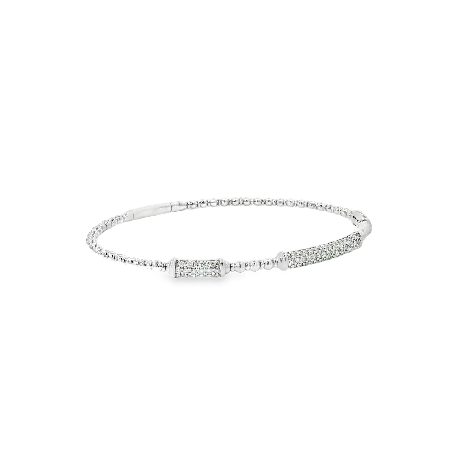 Elegant flexible bangle with Sparkling Accents