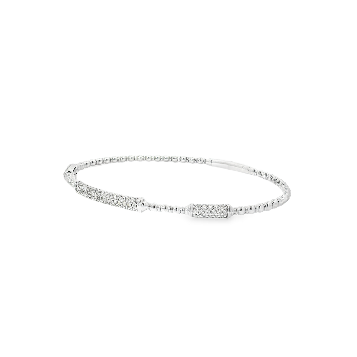 Elegant flexible bangle with Sparkling Accents