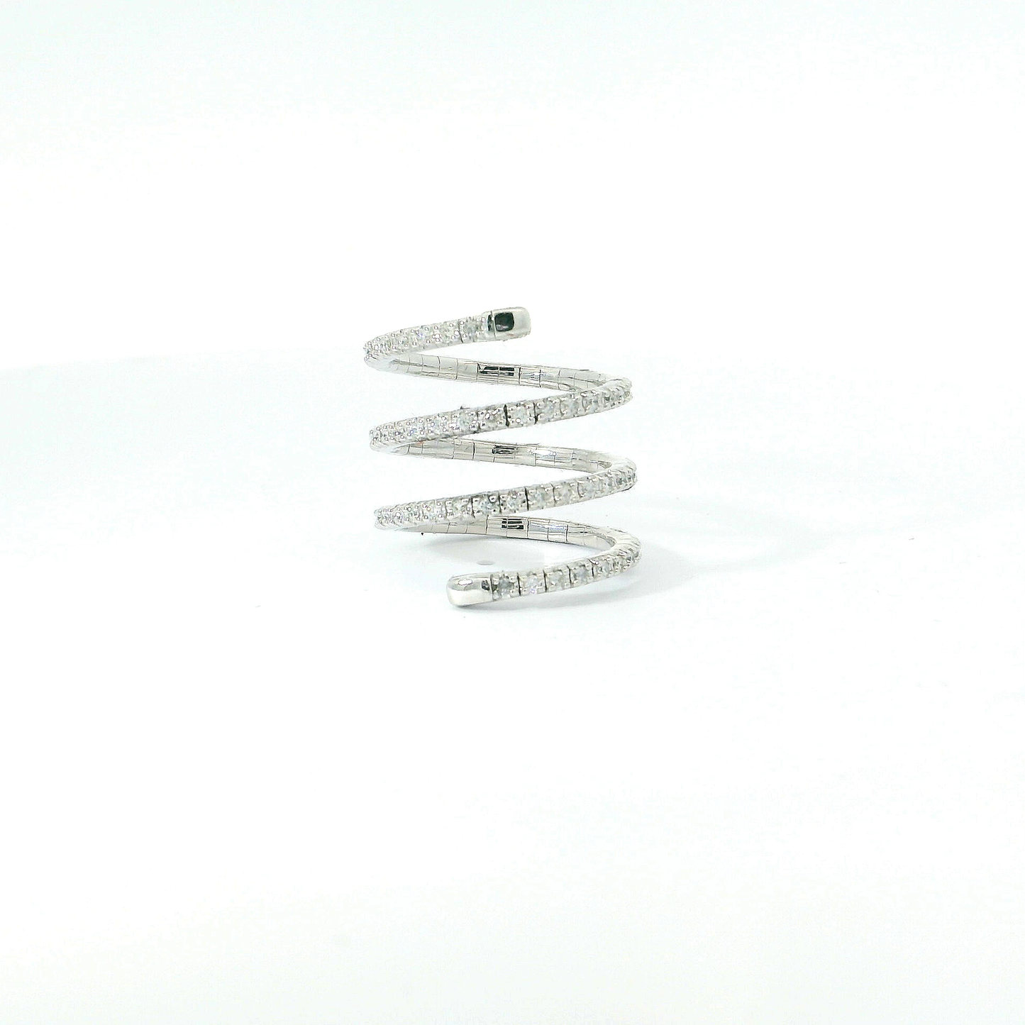 Flexible Elegant Spiral Diamond Ring