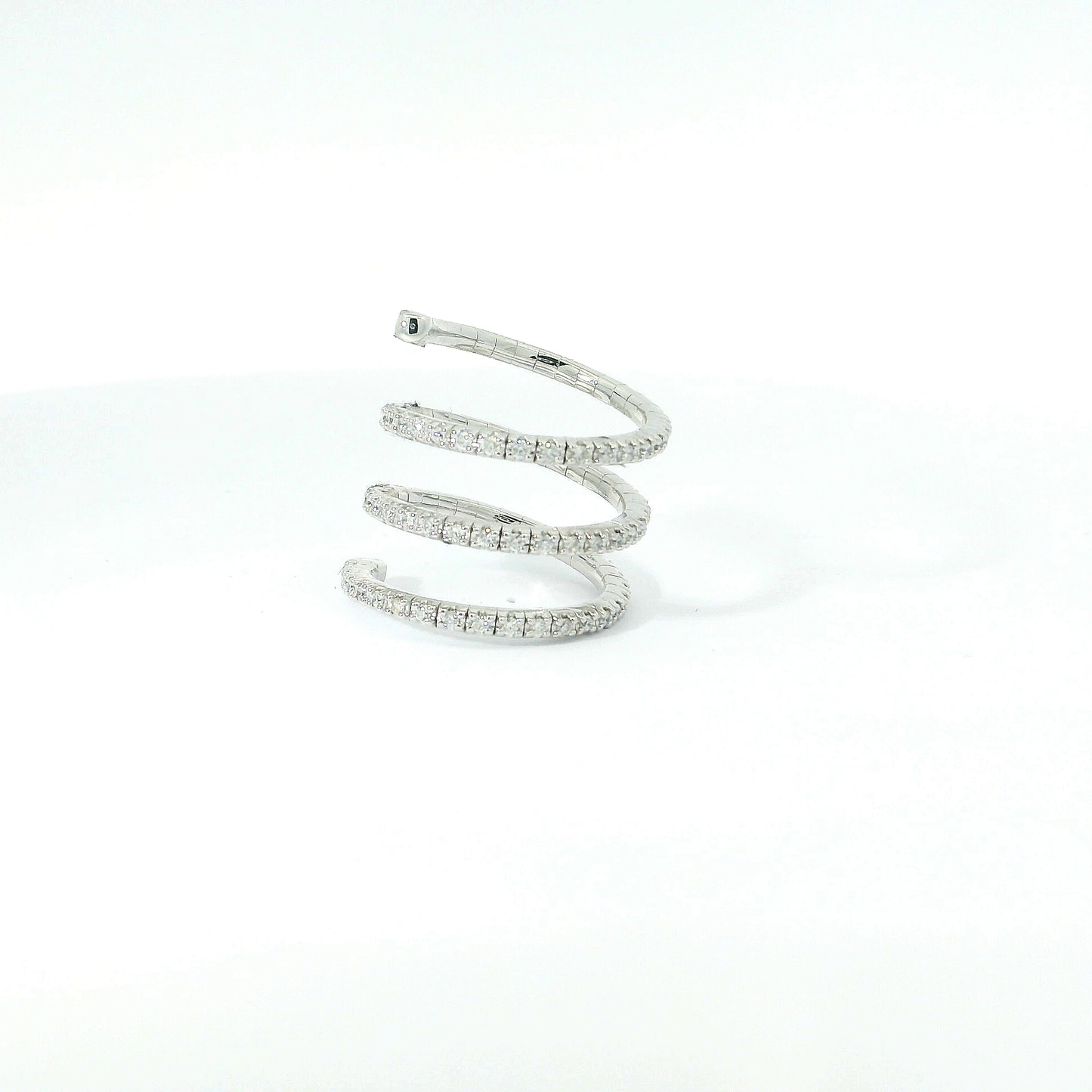 Flexible Elegant Spiral Diamond Ring