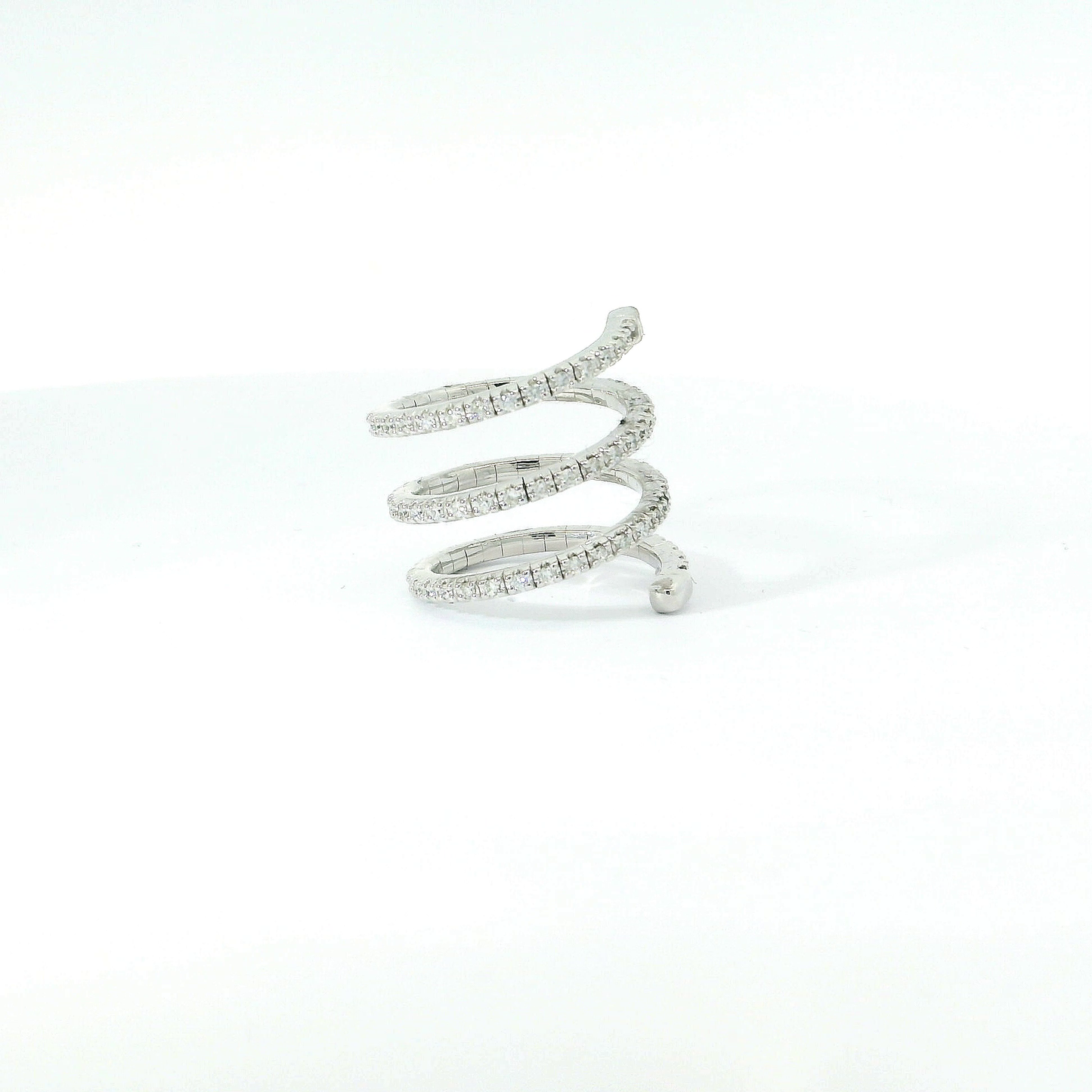 Flexible Elegant Spiral Diamond Ring