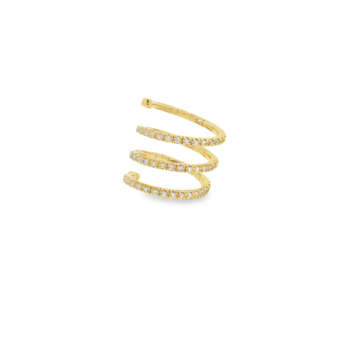 Flexible Elegant Spiral Diamond Ring