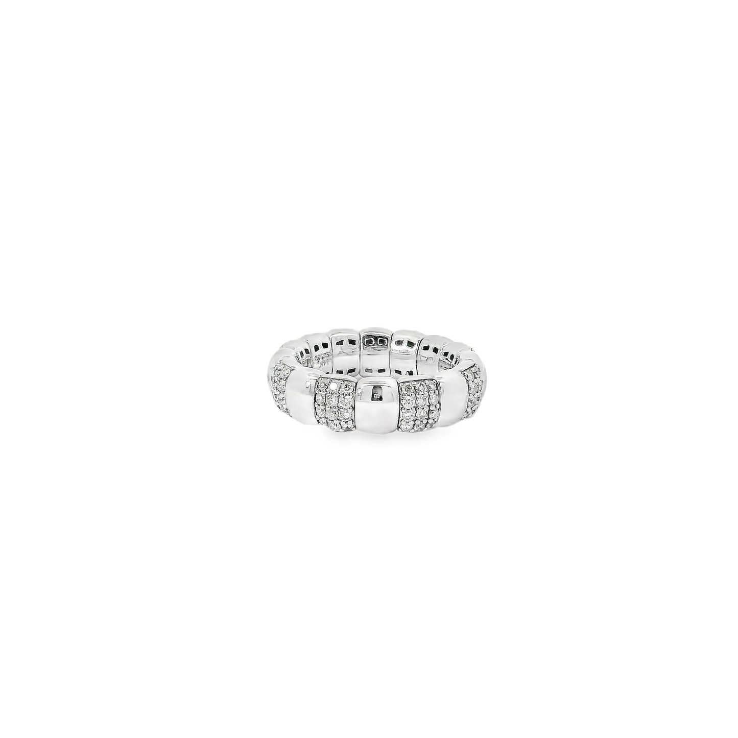 Scratchable Elegant Silver Ring with Sparkling Details