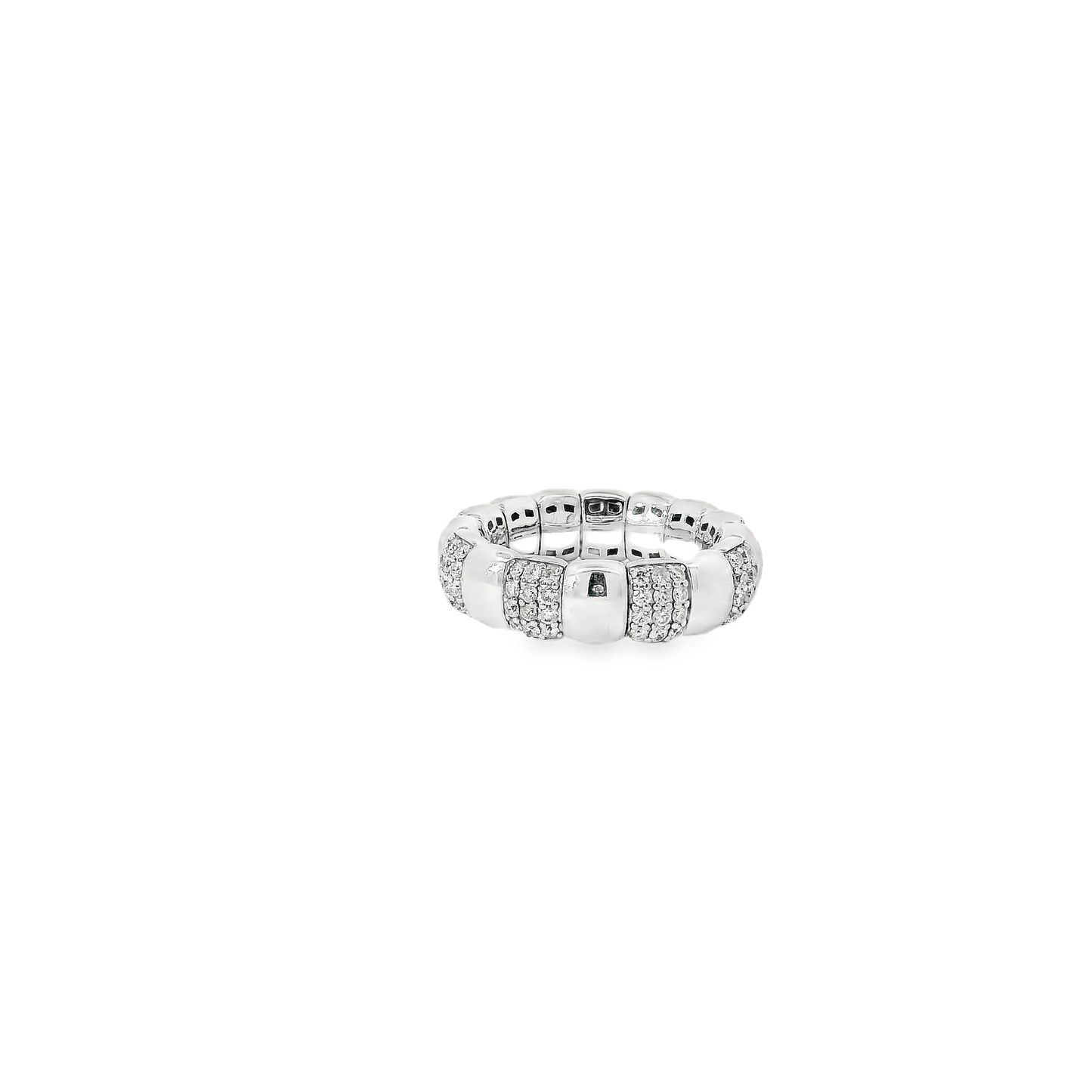 Scratchable Elegant Silver Ring with Sparkling Details