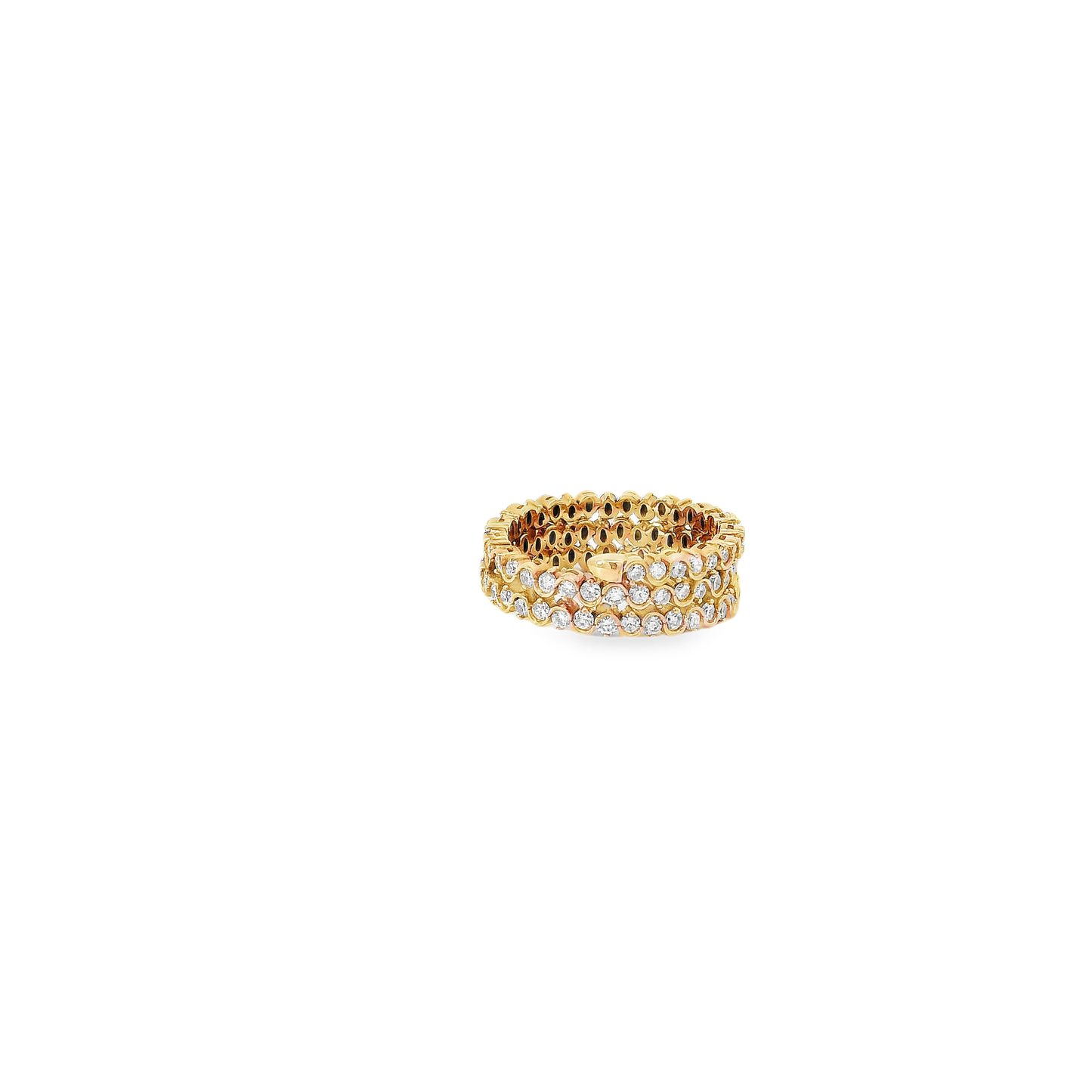 Flexible Elegant Stacked Diamond Rings