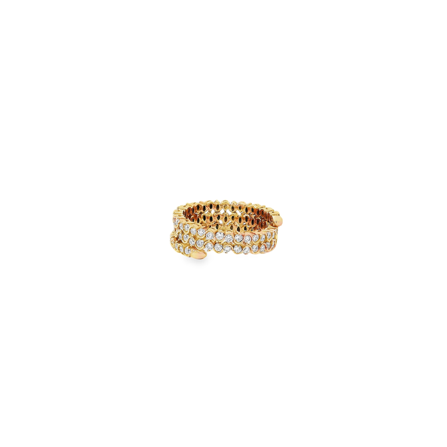 Flexible Elegant Stacked Diamond Rings