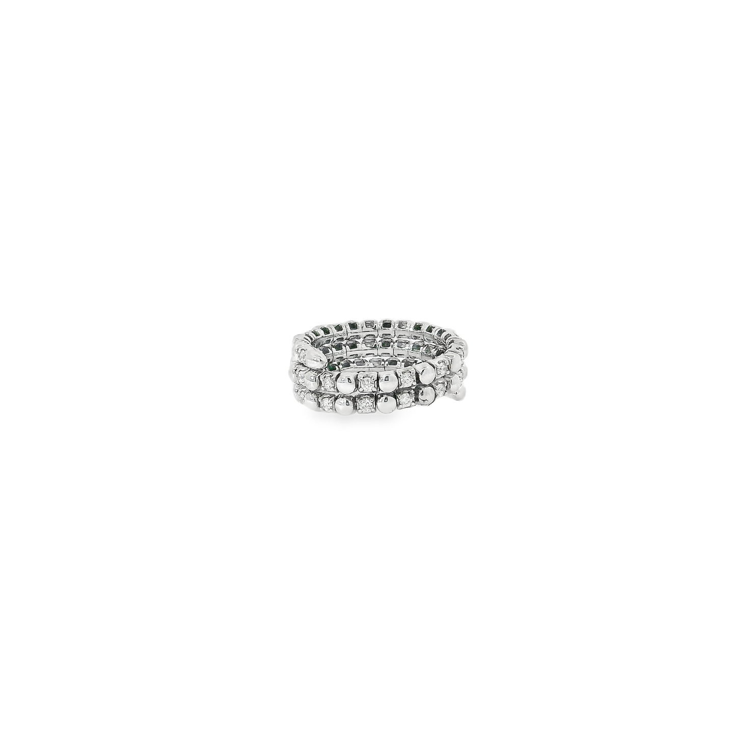 Flexible Elegant Triple Band Diamond Ring