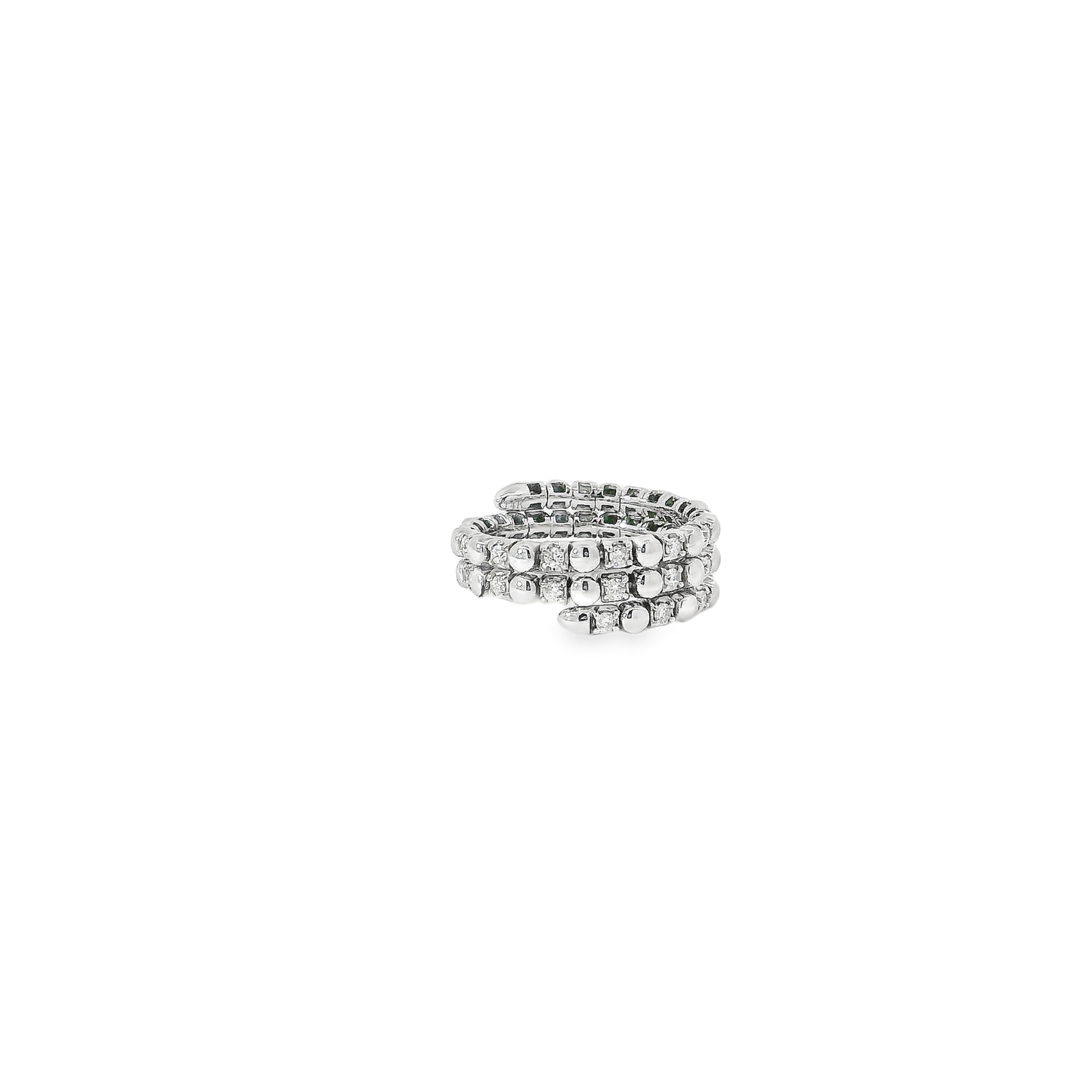 Flexible Elegant Triple Band Diamond Ring