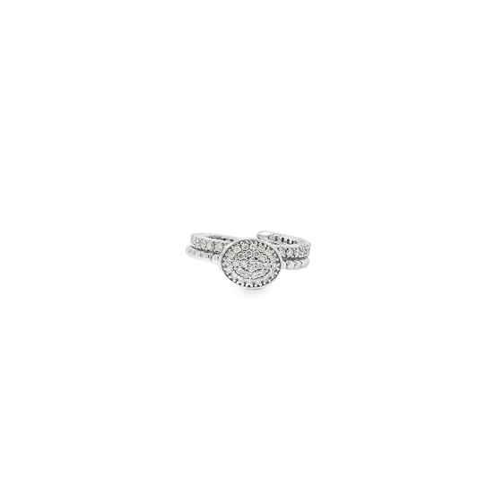 Flexible Elegant Silver Ring with Intricate Design