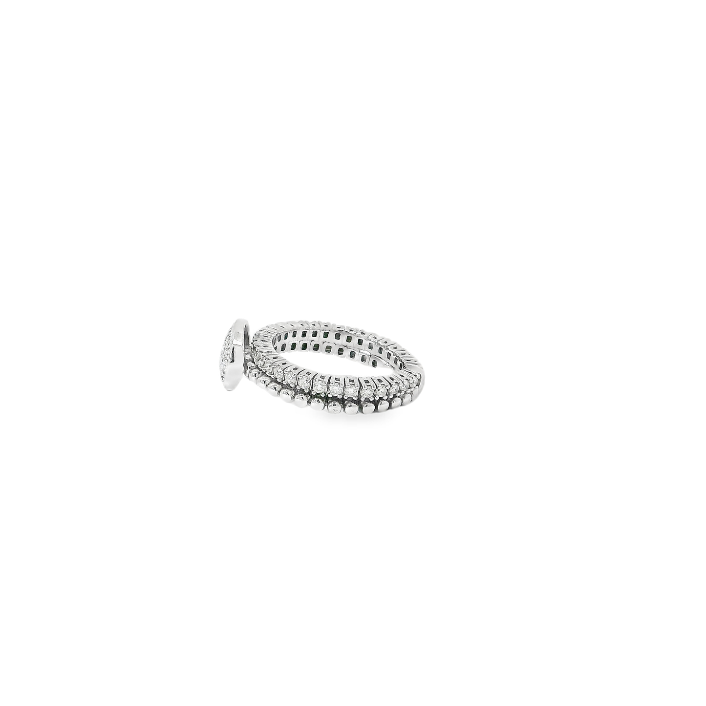 Flexible Elegant Silver Ring with Intricate Design