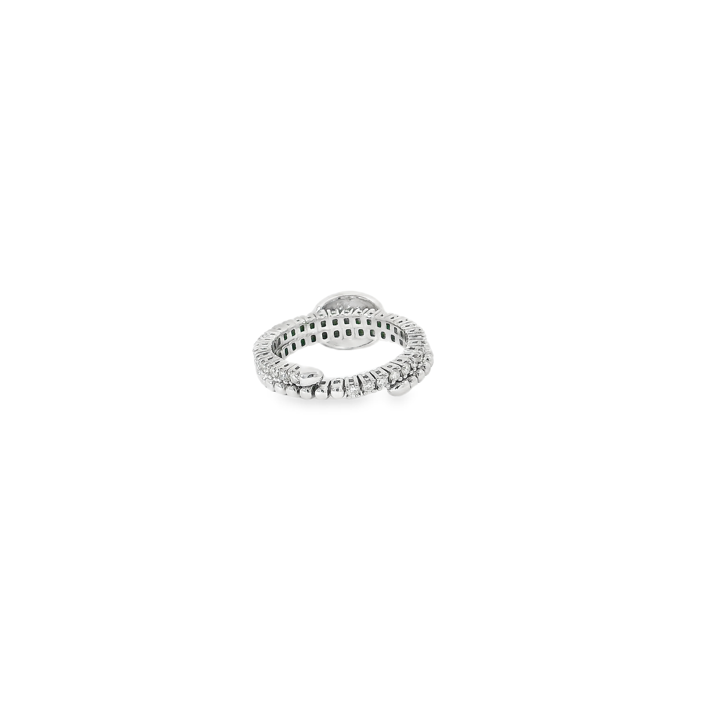 Flexible Elegant Silver Ring with Intricate Design