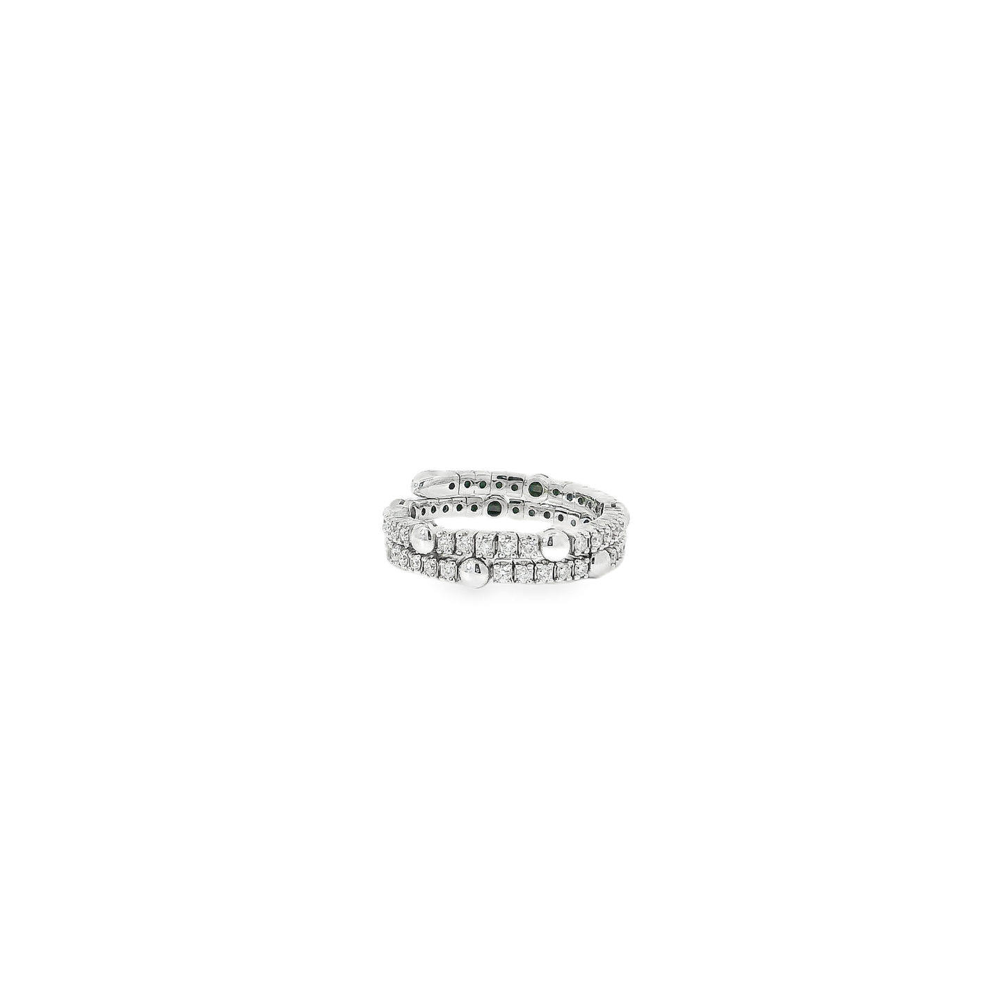 Flexible Elegant Diamond-Studded Ring