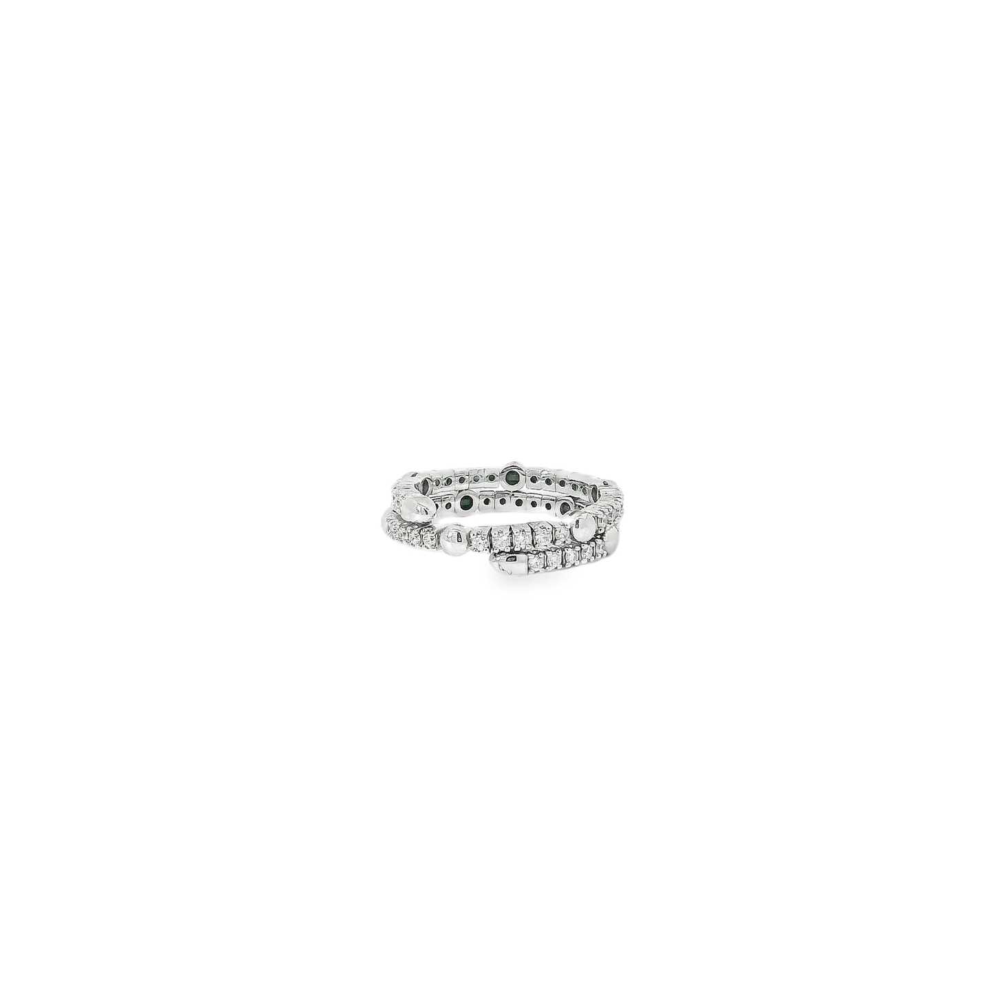 Flexible Elegant Diamond-Studded Ring