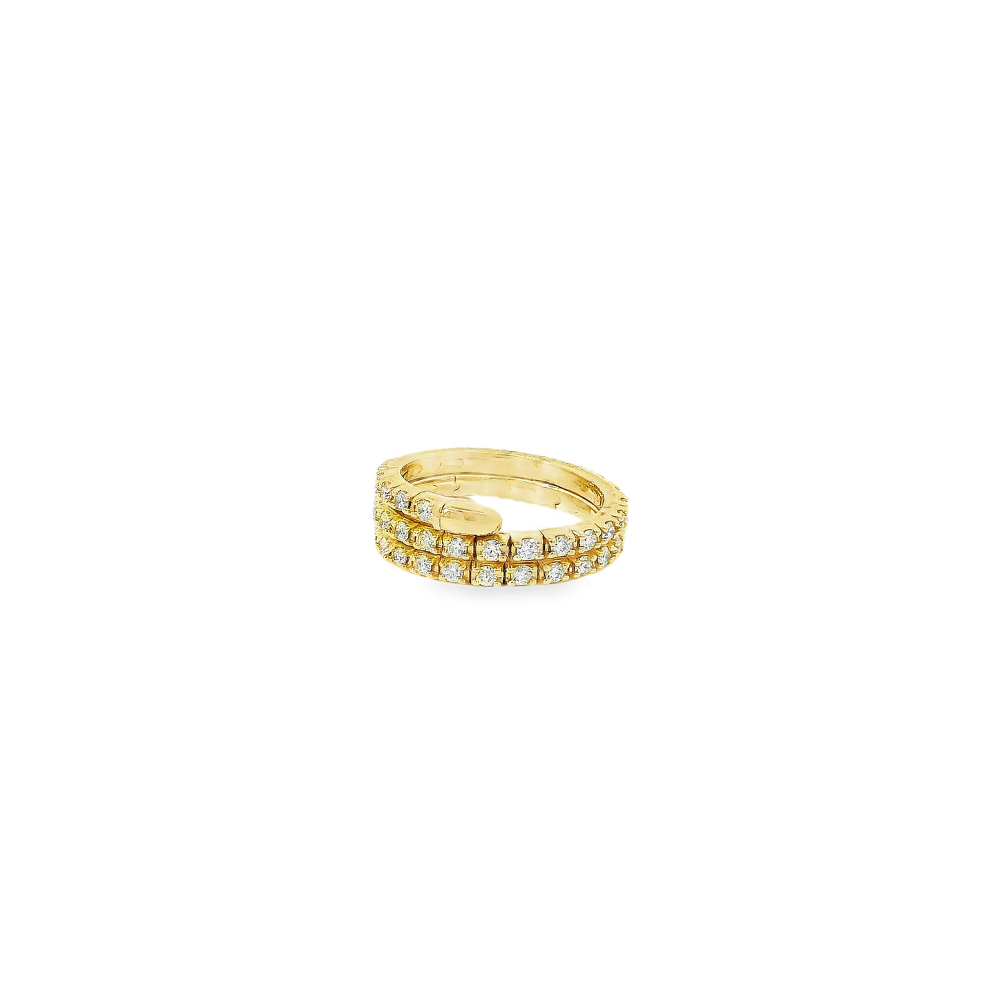 Flexible Elegant Triple Band Diamond Ring