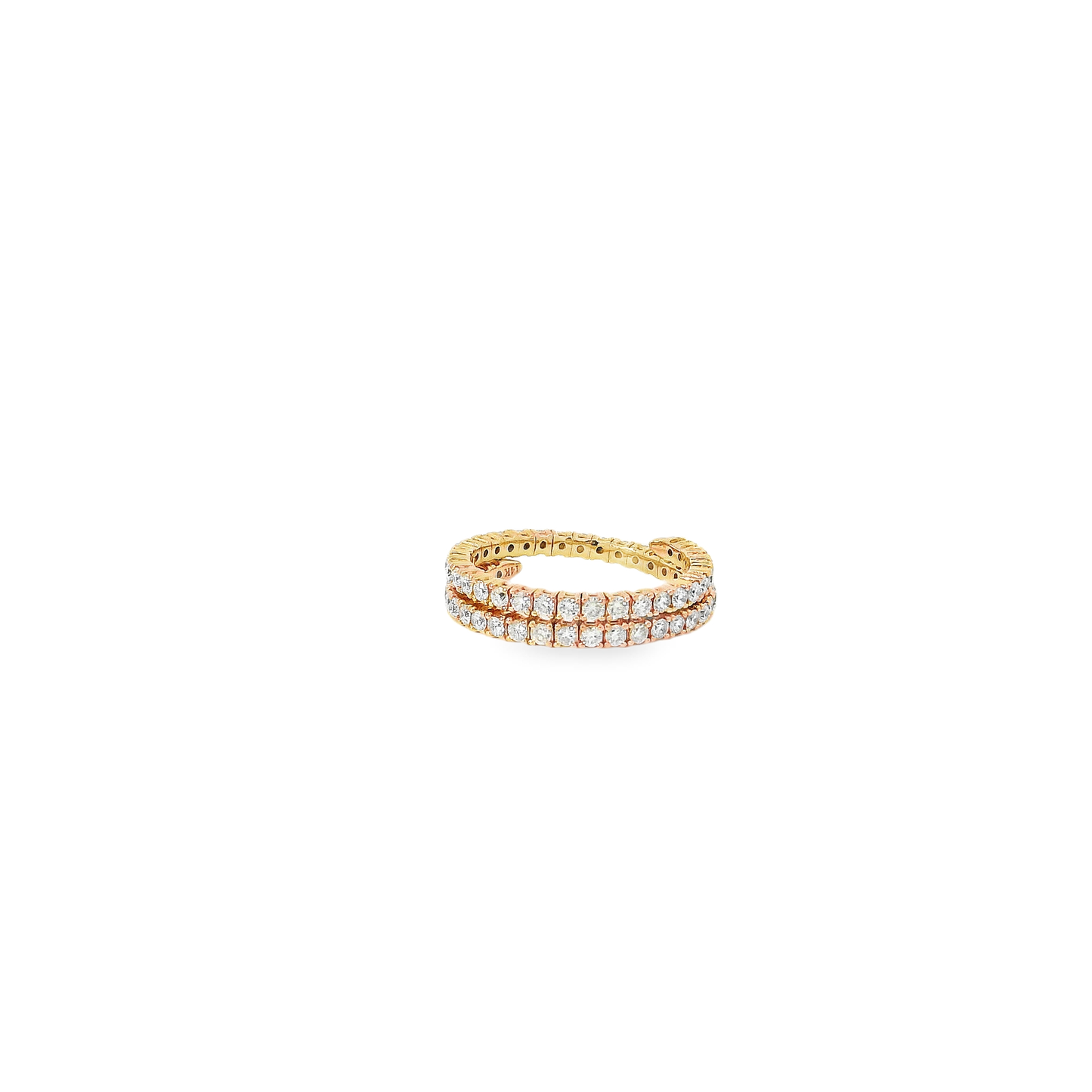 Flexible Elegant Gold and Diamond Ring