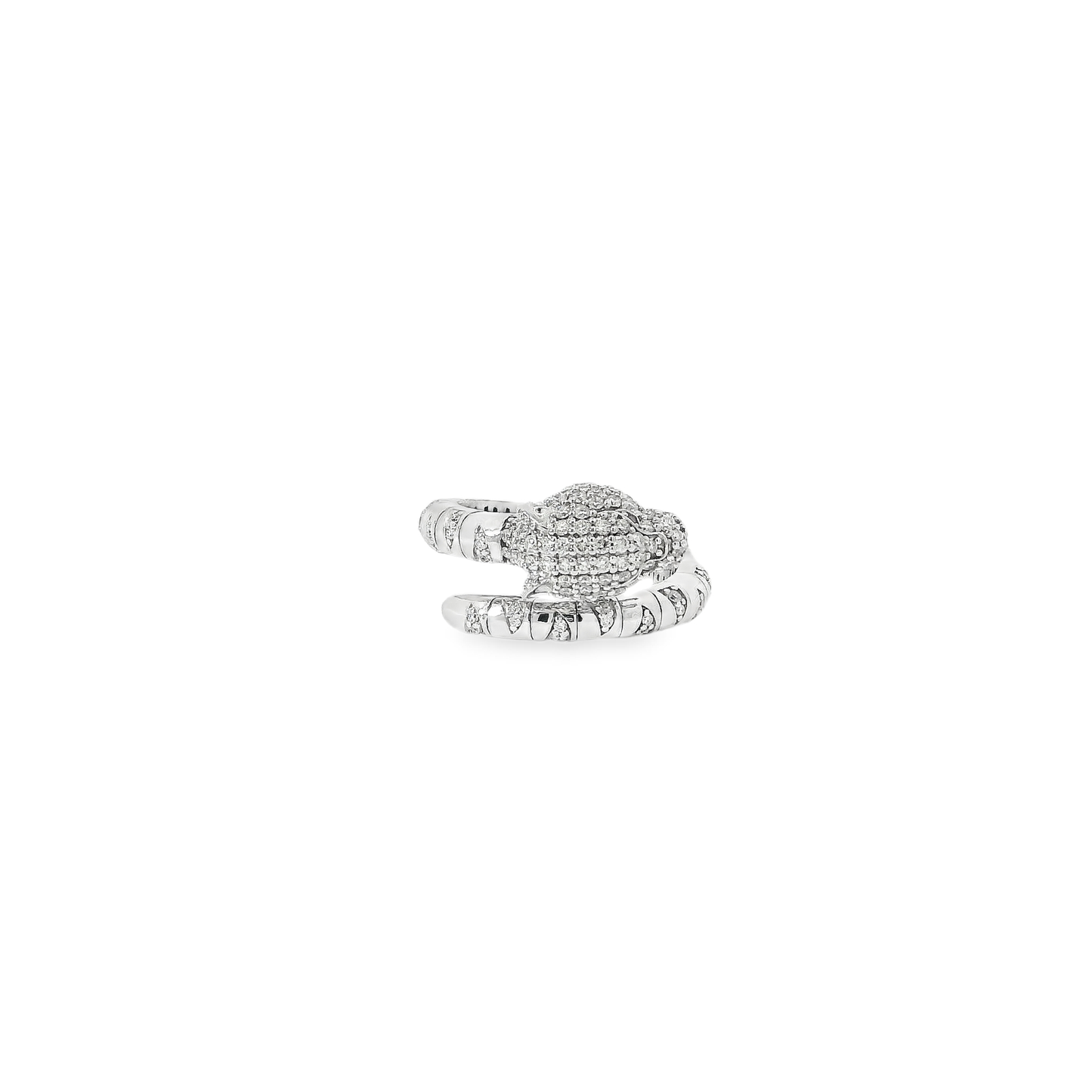 Flexible Elegant Gold Ring with Diamond Accents