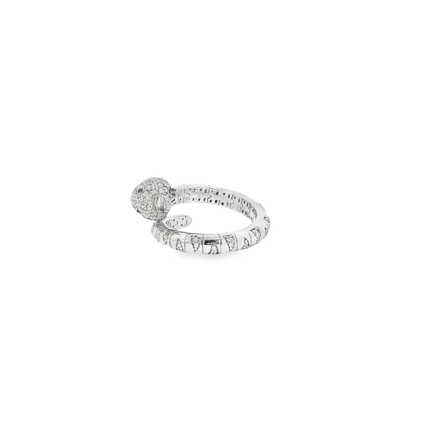 Flexible Elegant Gold Ring with Diamond Accents
