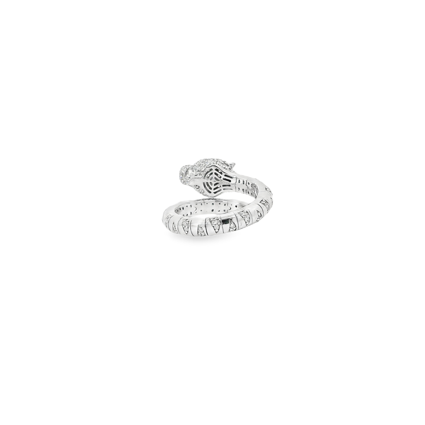 Flexible Elegant Gold Ring with Diamond Accents