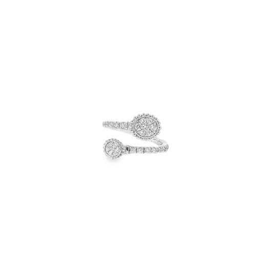 Flexible Elegant Double Band Diamond Ring