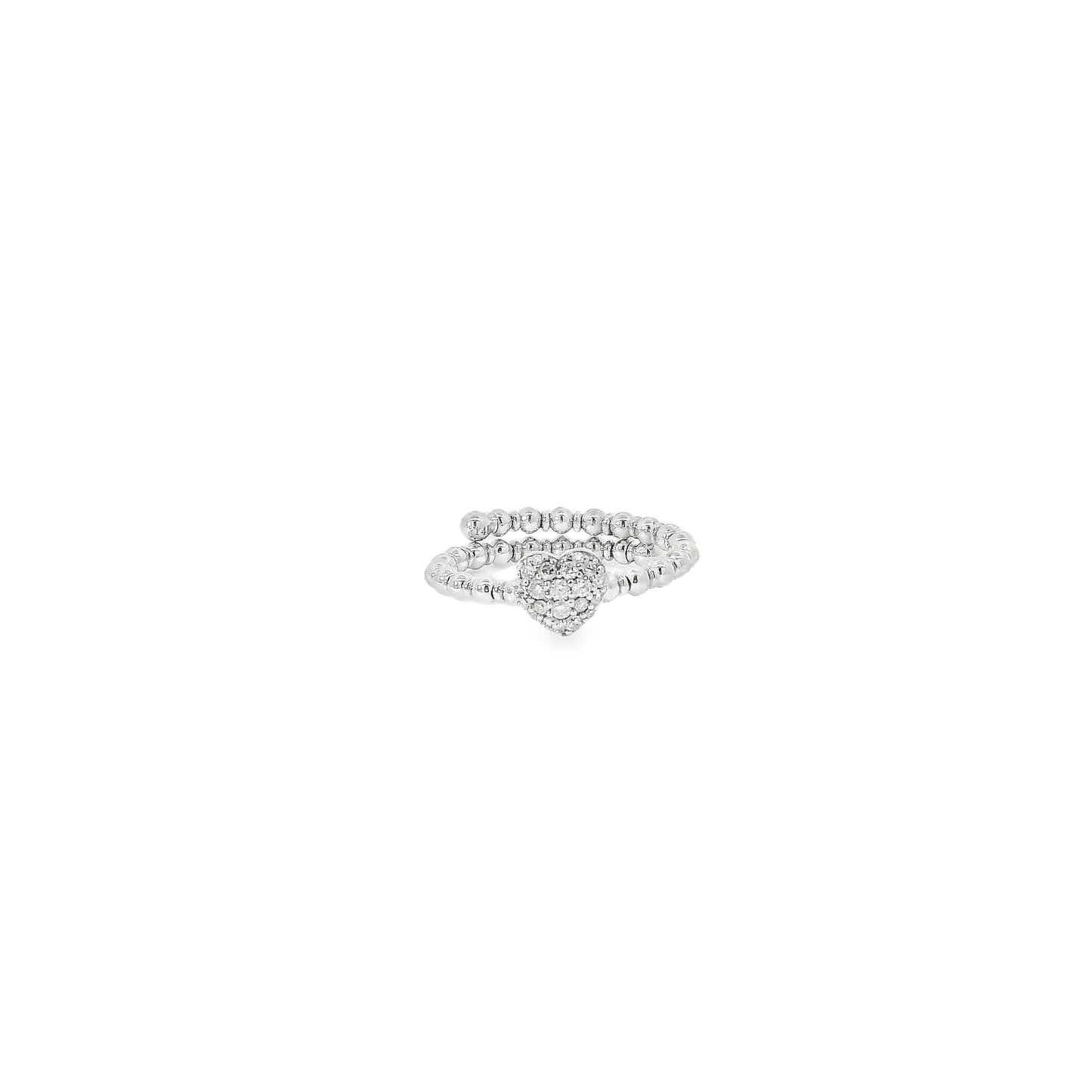 Flexible Elegant Heart-Shaped Gold Ring