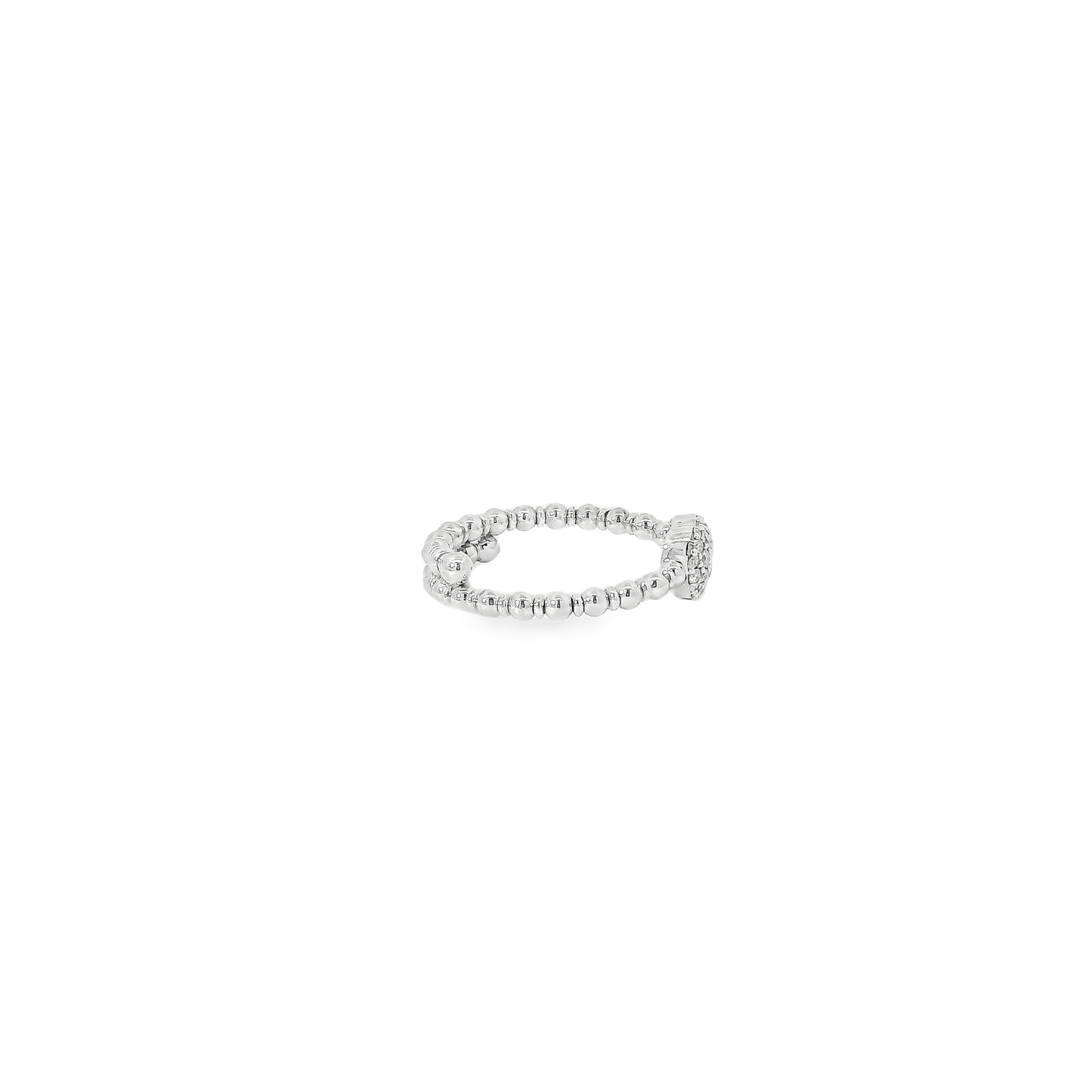Flexible Elegant Heart-Shaped Gold Ring