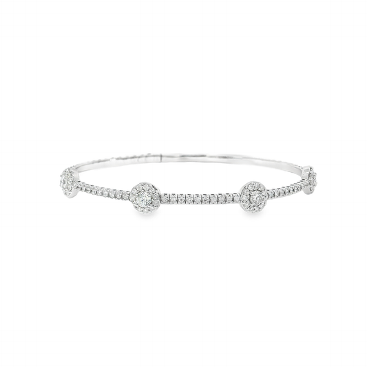 Flexible Elegant Diamond-Studded Bangles