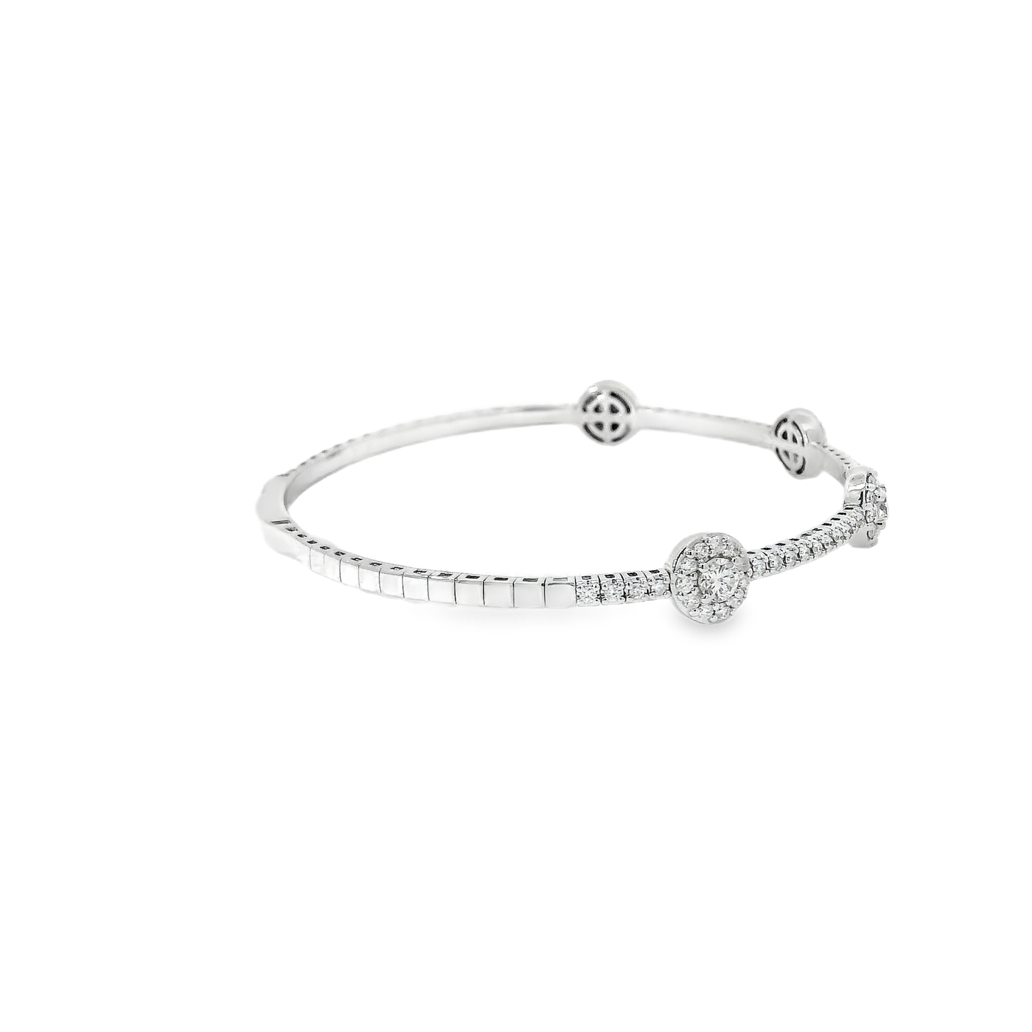 Flexible Elegant Diamond-Studded Bangles