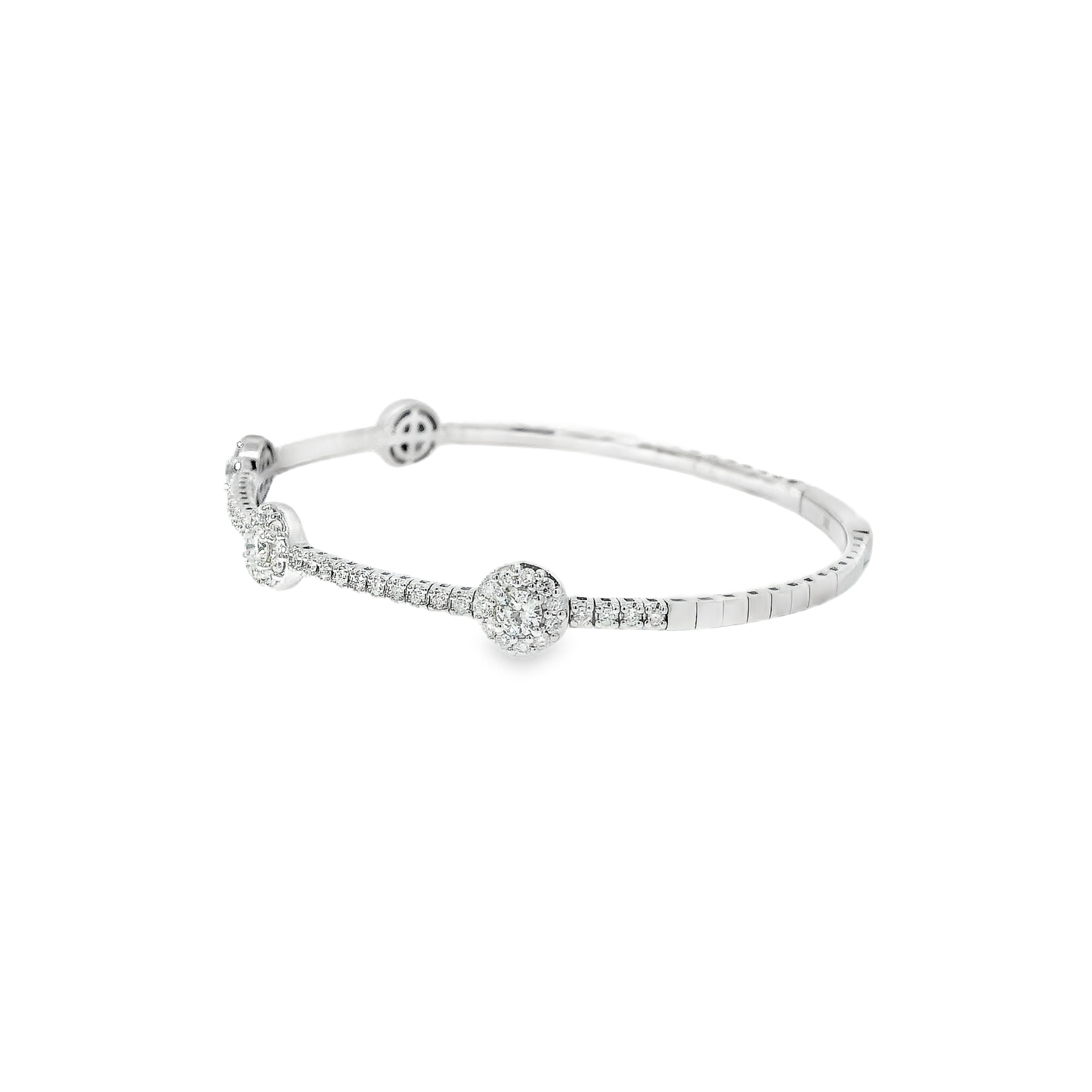 Flexible Elegant Diamond-Studded Bangles