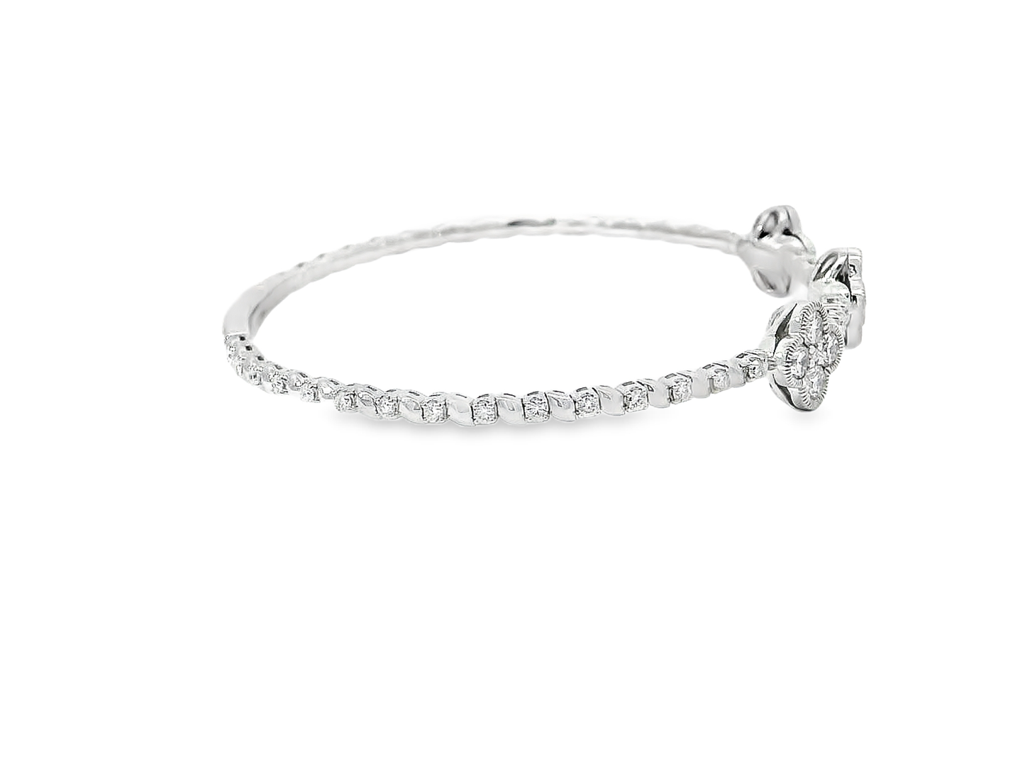 Elegant Gold flexible Bangles with Floral Design