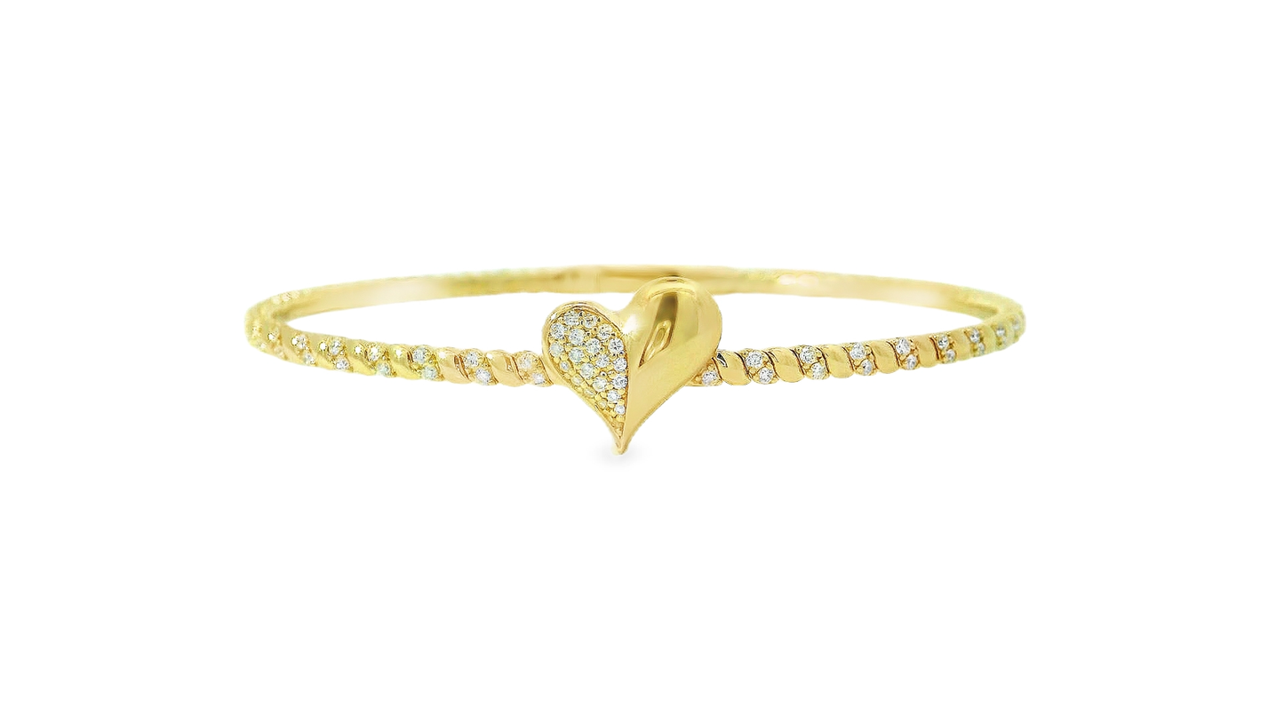 Elegant Gold Heart Bracelet