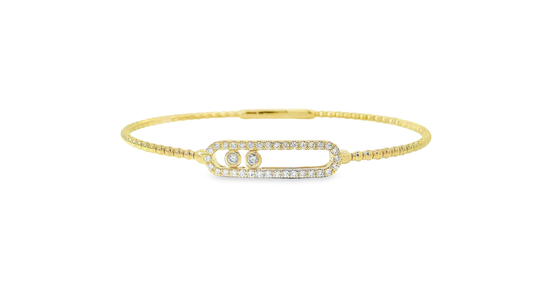 Elegant Gold Bracelet with Diamond Accents