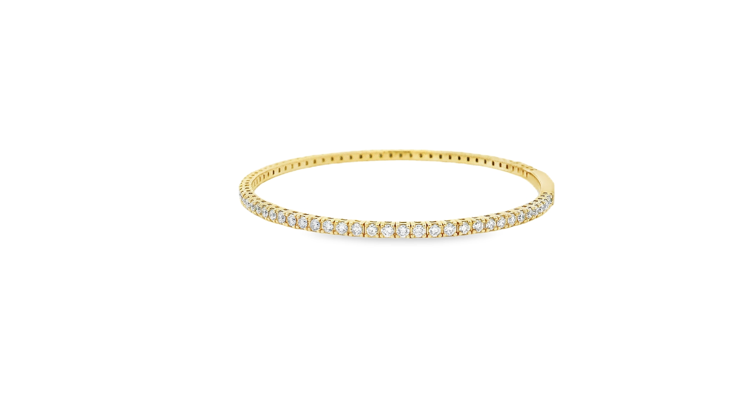 Elegant Gold Diamond Bangle
