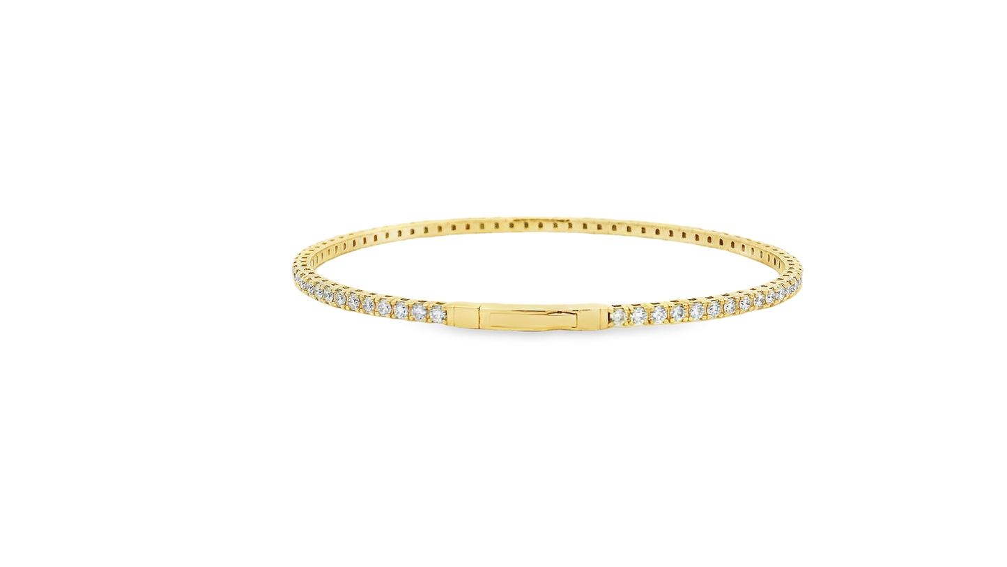 Elegant Gold Diamond Bangle