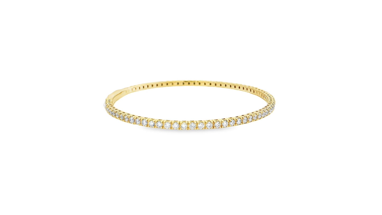 Elegant Gold Diamond Bangle