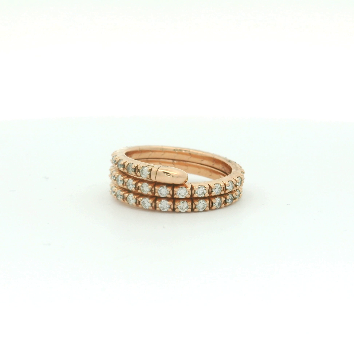Flexible Elegant Triple Band Diamond Ring