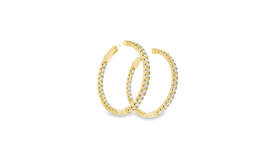 Elegant Diamond Hoop Earrings