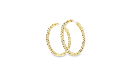 Elegant Diamond Hoop Earrings
