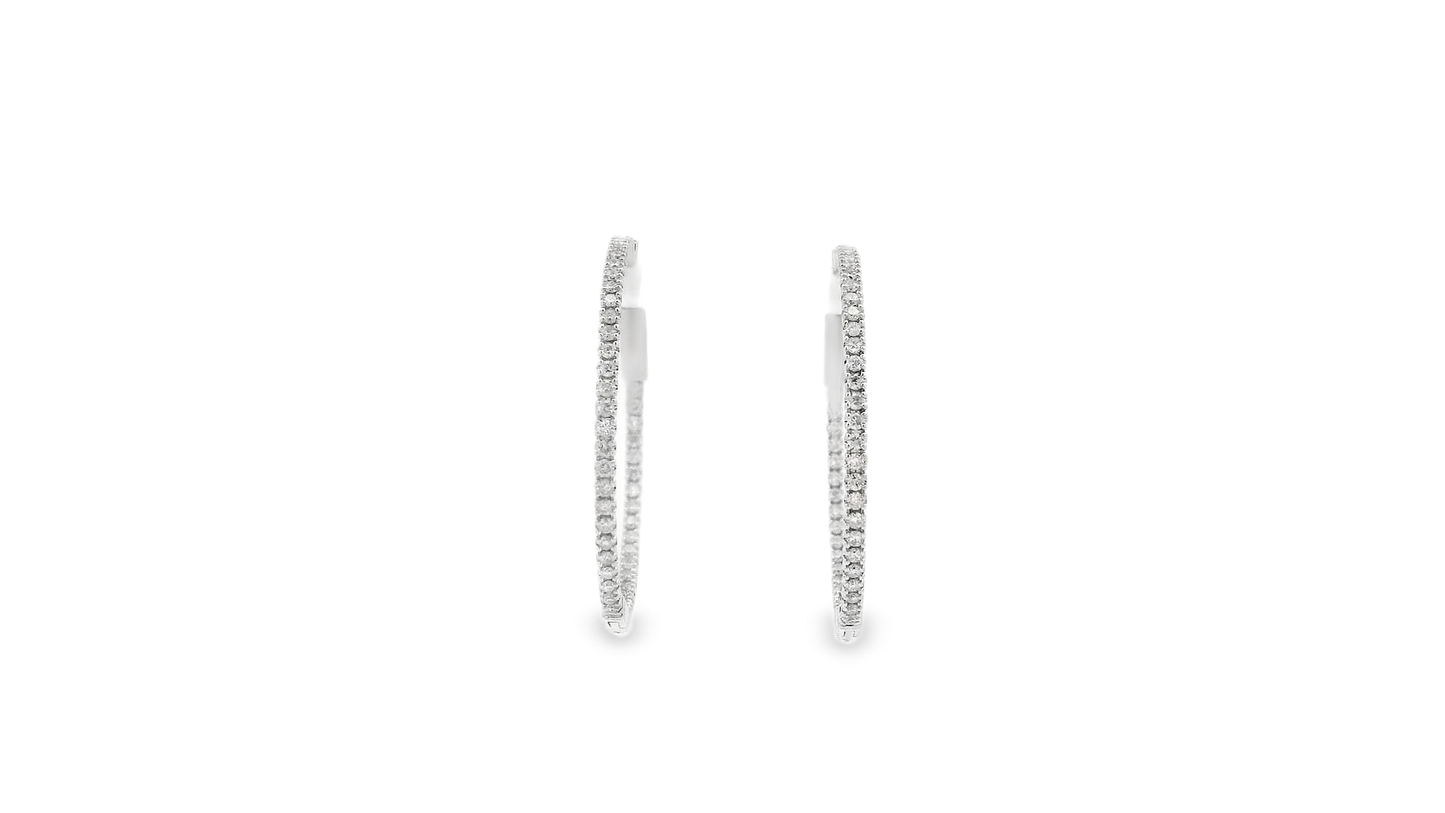 Elegant Diamond Hoop Earrings